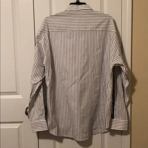 White with black stripes dress shirt - Picture 2 of 3